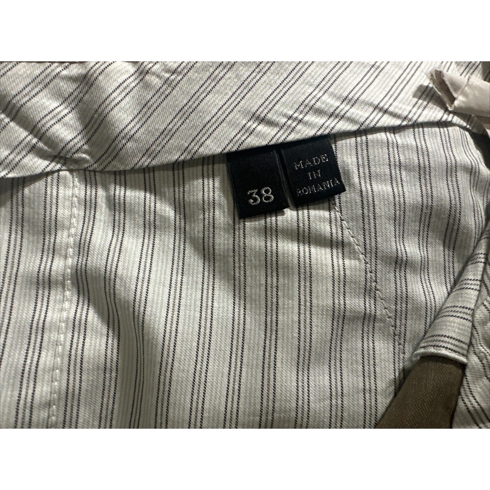 Ermenegildo Zegna Pants Mens 38/28 Light Brown 100% Wool Flat Front Dress Slacks - Picture 9 of 11